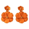 thumbnail image 1 of Boucles d'Oreilles Pendentif Fleur Chic Couches Floral Métal Boucles d'Oreilles pour Parti Orange, 1 of 8