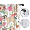 thumbnail image 4 of Blackout Kids Curtains,Pugs and Flowers Childrens Insulated Curtains Set Of 2,Bedroom Essentials,Toddler Room Decor 52x84in(132x213cm), 4 of 4