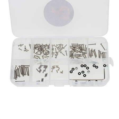 

Model Car Screws Kit Body for Shell Clip Pin Hexagon Socket for Head Cap Screw Full Set for for Axial SCX24 9008