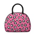 thumbnail image 2 of Black and Pink Leopard Print Insulated Lunch Bag,Leakproof Large Capacity Lunch Box for Work,Picnic or Travel,11.4 X 6.7 X 8.3 Inches, 2 of 6