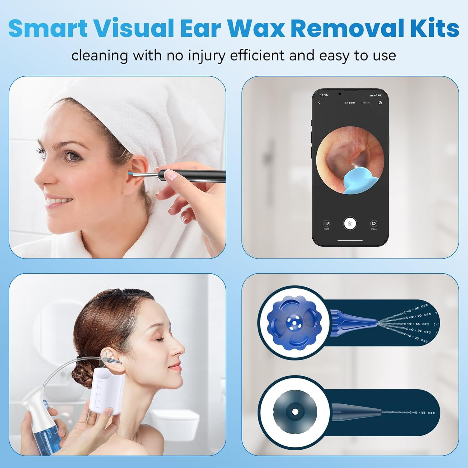 Ear Wax Removal - Ear Cleaner - Ear Camera - FSA HSA Eligible - Ear Wax Removal Kit - Ear Wax Removal Tool Camera - 1080HD Effective for Cleaning Ear Wax Build-Up