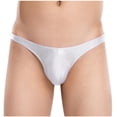 thumbnail image 3 of HVOBTTY Mens Casual Classic Briefs, Everyday Comfortable Briefs for Men, Men's Fashionable Soft Solid Color High Elasticity Mid Waist Daily Briefs White, XL, 3 of 5