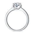 thumbnail image 2 of 1.00 Ct Classic Diamond Wedding Ring Moissanite Engagement Ring In 18K White Gold Plating Over Silver(D Color, VVS1 Clarity), 2 of 3