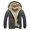 V-Dark Gray1317, variant on Men's Winter Casual Plush Solid Color Hooded Coats Long Sleeve Zipper Pocket Coats Jacket Comfort Outwear