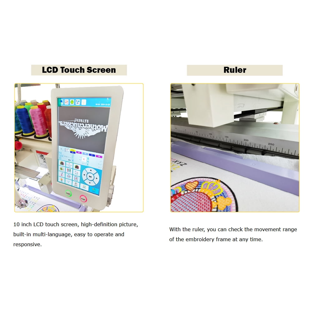 400*600MM Single-Head 15-Needle Embroidery Machine Hat Garment Embroidery Fully Automatic Commercial 110V