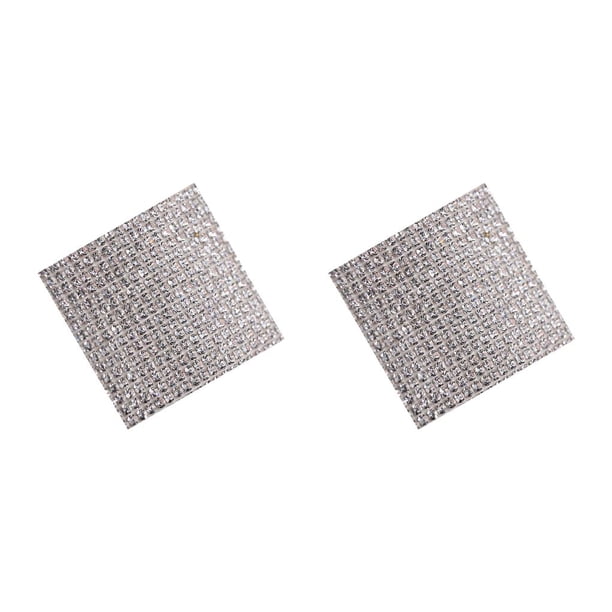 Bewildely Cinta de diamantes de imitación de cristal accesorios de ropa pegatina conveniente de suministros para el hogar blanco 6 pegamento Type2 NO2