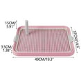 thumbnail image 6 of Dog Potty Tray Pet Training Toilet with Grid Portable Dog Litter Box with Removable Post for Indoor Porch Floor Litter Potty Training Pee Pad Holder Pet Litter Tray for Dogs, 6 of 6