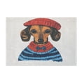 thumbnail image 7 of Yayeee Bath Rug for Bathroom Floor Non Slip Rectangle Fluffy Soft Absorbent Mat, 16"x24", Cute Dog Artist, 7 of 7