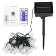 thumbnail image 1 of 10M 60LED Chip Solar LED Remote Control String Light Warm White Waterproof String Light, 1 of 14