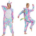 thumbnail image 3 of Kigurumi-Pijama de una pieza de unicornio para mujer y hombre, ropa de dormir de franela, disfraz de dibujos animados, mono de Animal, 3 of 6