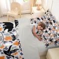 thumbnail image 5 of Catabedysis Camo Camping 7-Piece Twin Bedding,Wildlife Camper Pattern Bedding Comforter Set For Boys,Orange Grey,Light Gray Reversible, 5 of 7