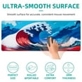 thumbnail image 5 of STOPERT Japanese Style Waves Large Gaming Mouse Pad for Desk, Desk Mat with Seamed Edges, Waterproof Desk Pad, Non-Slip Rubber Base, 31.5x11.8 Inch Keyboard Pad Computer Mat, Big XL Mousepad, 5 of 7