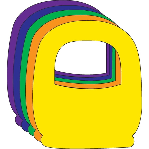 SHAPES ETC. Large Assorted Color Creative Foam Cut-Outs - Basket