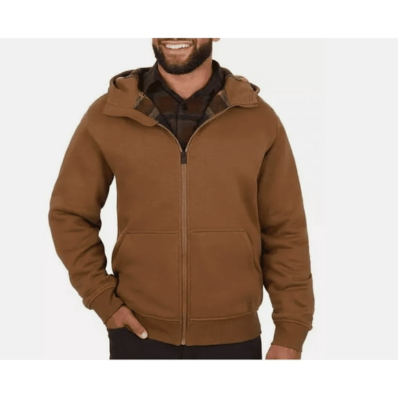 Coleman Men's Fleece Lined Full Zip Hoodie Copper Small