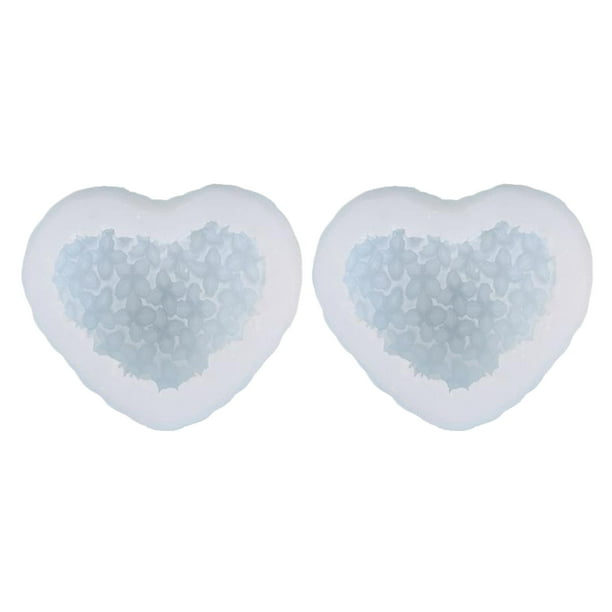 Wosthever Muestra amor con corazón y rosa, moldes para velas de silicona, moldes para paletas de flores rosas 3d para el Día de San Valentín Cocina y Comedor S