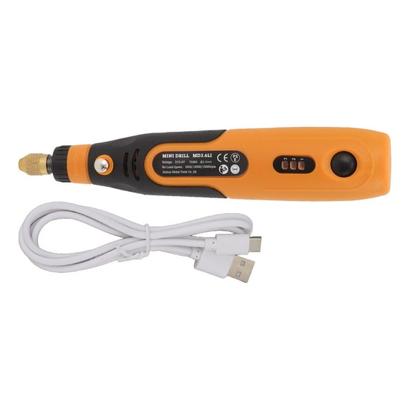 Outil Rotatif électrique 3,6 V, Mini Perceuse, Stylo Graveur, 3 Vitesses Variables 5000-15 000 Tr/min, Outil Multifonction Rotatif Pour Bricolage, Gravure Artisanale, Coupe, Ponçage, Polissage