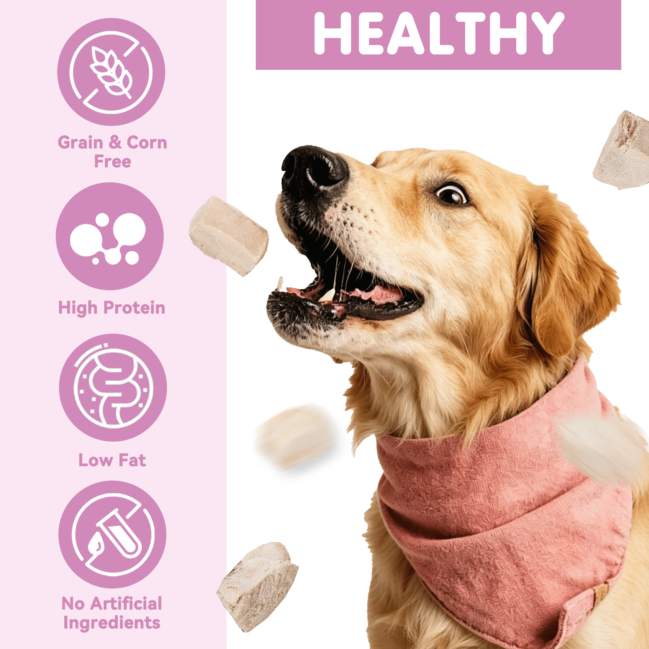 (4 pack) PAWUP Freeze Dried Duck Dog Treats for Small Medium Large Dogs, Single Ingredient, Grain Free, High Protein, Natural Hypoallergenic Snacks, 3.9oz
