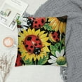 thumbnail image 2 of Shiartex Sunflower Ladybugs Pillow Covers Farmhouse Decorative Throw Pillow Covers Home Decor Pillow Cases Outdoor Indoor Square Cushion Covers for Kids Room Sofa 22x22in, 2 of 5