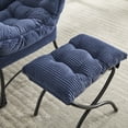thumbnail image 5 of Jopath Lazy Chair with Ottoman, Accent Chair with Armrests and a Side Pocket, Leisure Upholstered Sofa Chair for Living Room Bedroom Office and Reading Room Navy Blue, 5 of 9