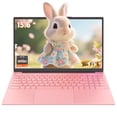 thumbnail image 1 of Pryloxen Portable 15,6 Pouces, Ordinateur Win11 Pro, CPU 3250C, jusqu'à 3,5 GHz, 8 Go de RAM 256 Go SSD, Rétroéclairé, Empreinte Digitale, Wi‐Fi 6, Bluetooth 5.3, Rose, 1 of 9
