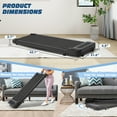 thumbnail image 2 of Haverchair Walking Pad Treadmill - Under Desk Treadmill 2 in 1 for Walking and Jogging, Portable Walking Treadmills with Remote Control for Home, 2.5HP Low-Noise Compact Treadmill in LED Display, 2 of 8