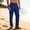 Navy, variant on Dolkfu Business Men Pants Comfy Dress Pants formal Pleated Zipper Mens Trousers L