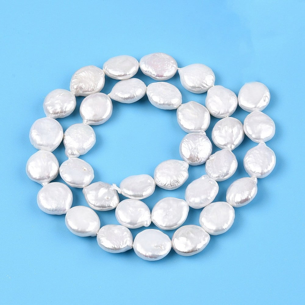 Natural Keshi Pearl Beads Strands Cultured Freshwater Pearl Creamy White 10~13x10~11x4~6mm Hole: 0.6mm about 32~36Pc/strand 14.96~15.35 inch