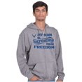 thumbnail image 5 of US Air Force My Mom Defending Freedom Zip Up Hoodie Men's Women's Brisco Brands S, 5 of 6