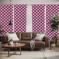 thumbnail image 2 of Ambesonne Pink Polka Dots Window Curtains, Petals with Hearts, Each 28" W x 84" L, Pale Pink Dark Magenta, 2 of 5