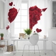 thumbnail image 5 of Happy Valentine's Day Blackout Curtains for Bedroom, Red Roses Love Heart Romantic Thermal Insulated Kitchen Drapes with Grommets, Light Blocking Window Treatment, 2 Panels 52" x 96", 5 of 7