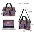 thumbnail image 3 of FORMRS 16" Laptop Sleeve Bag Carrying Case with Handle Travel Shoulder Briefcase, Purple Halloween Black Cat, 3 of 8