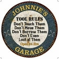 thumbnail image 1 of JOHNNIE'S Garage Rules 12" Round Metal Sign Garage Wall Décor 100140015413, 1 of 1