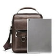 thumbnail image 3 of Fmxomd Messenger Bag for Men Crossbody Shoulder Purse Small Vintage PU Leather Satchel Pouch Side Crossover Handbag Office Business for Men, Coffee, 3 of 6