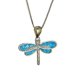 thumbnail image 1 of collares de libélula de ópalo simulado exquisitos y sencillos para cumpleaños en azul. Código de modelo 29548, 1 of 5