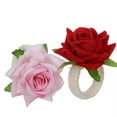 thumbnail image 4 of 6 unidades rojo tamaño del producto: 8x6 cm 45 cm servilleta con flor de rosa champán hebilla servilleta tejida con cuerda de cáñamo creativa ANGGREK  Otros, 4 of 8