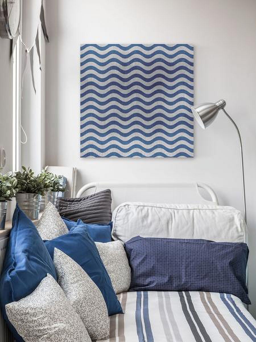 "Blue Waves" Painting Print on Wrapped Canvas