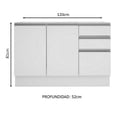 thumbnail image 2 of Mueble De Cocina Madesa 3 Cajones 2 Puertas 120 Cm Blanco Madesa G2412409GL, 2 of 10