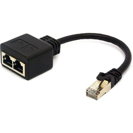 Adaptateur répartiteur RJ45 1 à 2 voies double port femelle CAT5/6 câble  Ethernet LAN 
