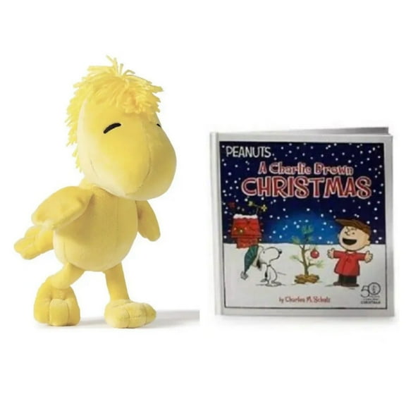 S Plush Woodstock 12" & Mini Book Set A Charlie Brown Christmas New Gift