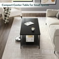 thumbnail image 6 of Modern Black Coffee Table with Storage - 2-Tier Design for Living Room, 6 of 6