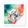 thumbnail image 2 of Funny Watercolor Adorable Poodle Peeking Through Torn Paper Effect Vinyl Sticker Poodles Dog Lover Gifts Idea Waterproof Decal Art Decor - 00026, 2 of 5