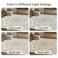 thumbnail image 7 of ODIKA Beige Motif Cream Interlocking Entryway Beetles Bathroom Pet Friendly & Kids Safe for Bedroom, Bedside, Nursery, 7 of 7