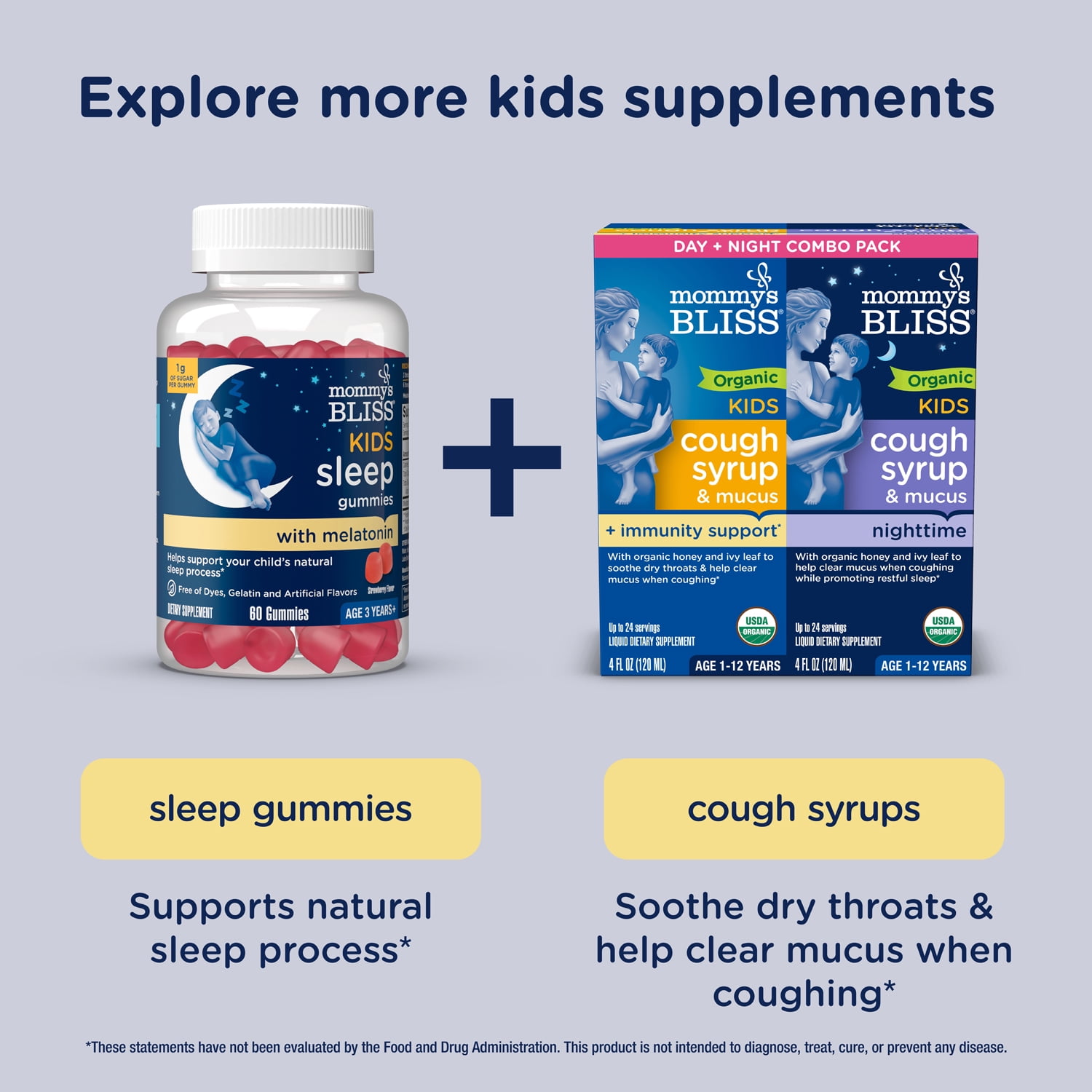 (4 pack) Mommy's Bliss Kids Sleep Liquid with Melatonin for Ages 3 and Up, Natural Grape Flavor, 4 fl oz