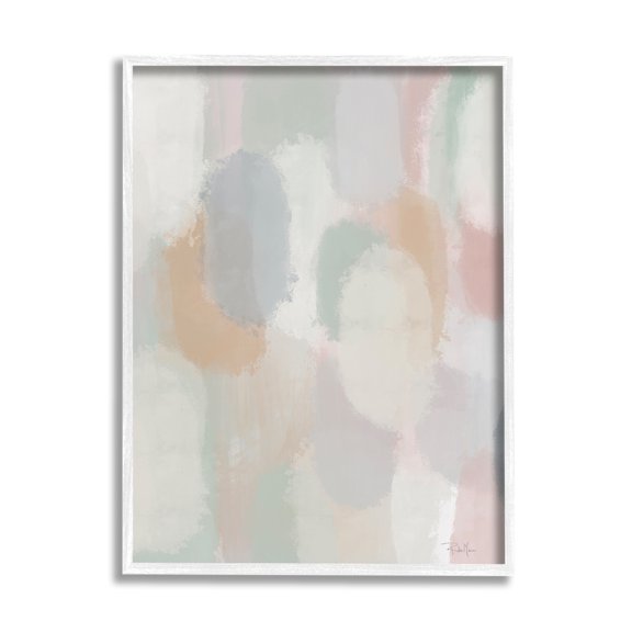 Stupell Industries Tranquil Pastel Abstract Painting Soft Pink Beige Shapes, 16 x 20,Design by Robin Maria