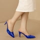 thumbnail image 2 of Zapatos de Tacón de Aguja Con punta Puntiaguda Allegra K Azul profundo 36, 2 of 7