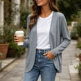 thumbnail image 5 of yillto Womens Cardigan Lightweight Soft Open Front Long Sleeve Casual Cardigans Coat with Pockets, 5 of 7