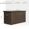 thumbnail image 7 of Yesurprise 120 Gallon Outdoor Storage Deck Box, Weather Resistant Lockable Large Patio Storage Container, Waterproof Storage Bench for Garden Tools and Pool Supplies, 7 of 7