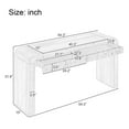 thumbnail image 2 of Harper & Bright Designs Wood Console Table with Storage , Flutde Entryway Table with Curved Corners for Hallway & Living Room , Dark Navy, 2 of 13