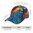 thumbnail image 5 of Kdxio Unisex Vibrant Rainbow Parrot Fantasy Pattern Baseball Cap Unisex Washed Classic Adjustable Hat, 5 of 5