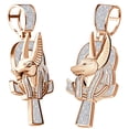 thumbnail image 2 of Real Genuine Diamond Egyptian Ankh Cross Anubis Death God Pharaoh Charm Pendant, 2 of 5
